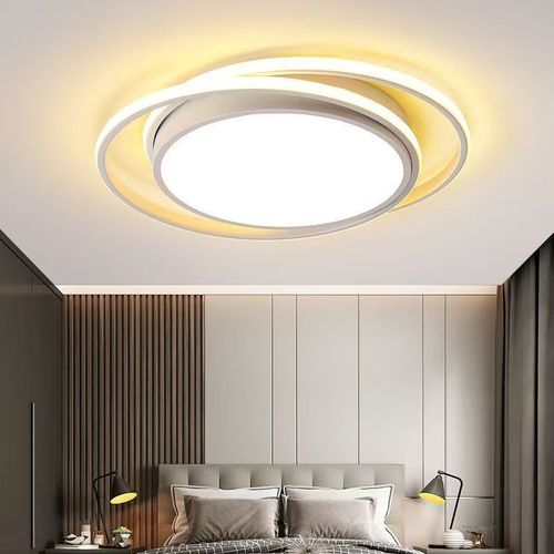 家用卧室灯圆形家用led吸顶灯简约现代主卧书房智能灯具照明静音