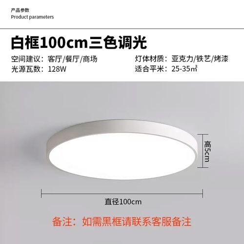 溥畔广东中山古镇厂家极简约现代卧室长方形客厅照明吸顶灯具 100w