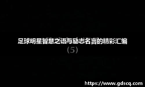 足球明星智慧之语与励志名言的精彩汇编